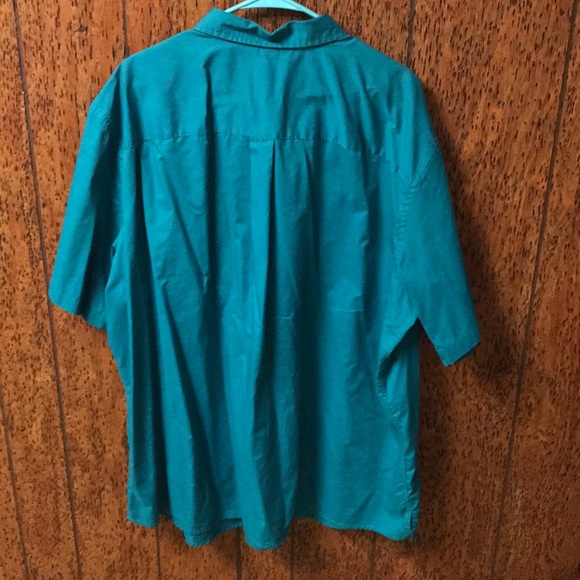 Harbor bay Green/teal button up shirt - Picture 2 of 3